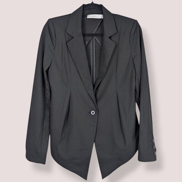 Costa Blanca Draped Black Blazer - Picture 5 of 7